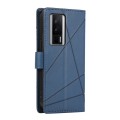 For Xiaomi Redmi K60 PU Genuine Leather Texture Embossed Line Phone Case(Blue)