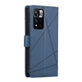 For Xiaomi Redmi Note 11 Pro+ 5G PU Genuine Leather Texture Embossed Line Phone Case(Blue)