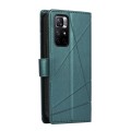 For Xiaomi Redmi Note 11 5G PU Genuine Leather Texture Embossed Line Phone Case(Green)