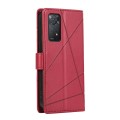 For Xiaomi Redmi Note 11 Pro 4G PU Genuine Leather Texture Embossed Line Phone Case(Red)
