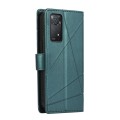 For Xiaomi Redmi Note 11 Pro 4G PU Genuine Leather Texture Embossed Line Phone Case(Green)