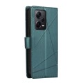 For Xiaomi Redmi Note 12 Pro+ 5G Global PU Genuine Leather Texture Embossed Line Phone Case(Green)
