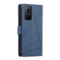 For Xiaomi Redmi Note 12S PU Genuine Leather Texture Embossed Line Phone Case(Blue)