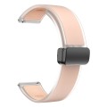 For Samsung Galaxy Watch6 / 5 / 4 Translucent Magnetic Black Buckle Silicone Watch Band(Pink)