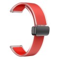 For Samsung Galaxy Watch6 / 5 / 4 Translucent Magnetic Black Buckle Silicone Watch Band(Red)