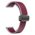 For Samsung Galaxy Watch6 / 5 / 4 Translucent Magnetic Black Buckle Silicone Watch Band(Wine Red)