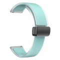 For Samsung Galaxy Watch6 / 5 / 4 Translucent Magnetic Black Buckle Silicone Watch Band(Light Green)