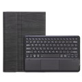 For Microsoft Surface Pro 9 SF129-A Tree Texture Touchpad Bluetooth Keyboard Leather Tablet Case(Bla