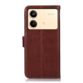 For Xiaomi Redmi Note 13R Pro Magnetic Crazy Horse Texture Genuine Leather RFID Phone Case(Brown)