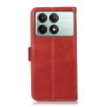 For Xiaomi Redmi K70E/Poco X6 Pro Magnetic Crazy Horse Texture Genuine Leather RFID Phone Case(Red)