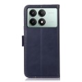 For Xiaomi Redmi K70E/Poco X6 Pro Magnetic Crazy Horse Texture Genuine Leather RFID Phone Case(Blue)