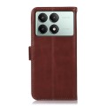 For Xiaomi Redmi K70E/Poco X6 Pro Magnetic Crazy Horse Texture Genuine Leather RFID Phone Case(Brown