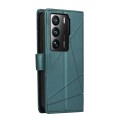 For ZTE Axon 40 Ultra PU Genuine Leather Texture Embossed Line Phone Case(Green)