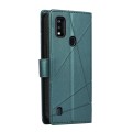 For ZTE Blade A51 PU Genuine Leather Texture Embossed Line Phone Case(Green)