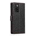 For ZTE Blade A72 PU Genuine Leather Texture Embossed Line Phone Case(Black)