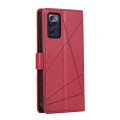 For ZTE Zmax 5G PU Genuine Leather Texture Embossed Line Phone Case(Red)