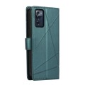 For ZTE Zmax 5G PU Genuine Leather Texture Embossed Line Phone Case(Green)