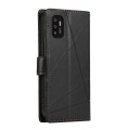 For ZTE Zmax 11 PU Genuine Leather Texture Embossed Line Phone Case(Black)