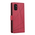 For ZTE Zmax 11 PU Genuine Leather Texture Embossed Line Phone Case(Red)