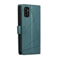 For ZTE Zmax 11 PU Genuine Leather Texture Embossed Line Phone Case(Green)
