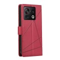 For ZTE nubia Z40S Pro PU Genuine Leather Texture Embossed Line Phone Case(Red)