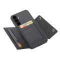 For Samsung Galaxy S24+ 5G Double Buckle Card Slots Magnetic Phone Case(Black)