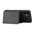 For Samsung Galaxy S24+ 5G Double Buckle Card Slots Magnetic Phone Case(Black)