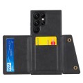 For Samsung Galaxy S24 Ultra 5G Double Buckle Card Slots Magnetic Phone Case(Black)