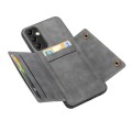 For Samsung Galaxy A15 4G Double Buckle Card Slots Magnetic Phone Case(Grey)