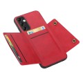 For Samsung Galaxy A15 4G Double Buckle Card Slots Magnetic Phone Case(Red)