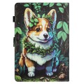 For 7 inch Universal Colored Drawing Stitching Leather Tablet Case(Corgi)