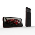 For Google Pixel 8 Pro Aurora Series Metal Frame Phone Case(Black Red)