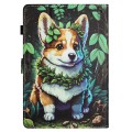 For Amazon Kindle Fire HD 8 2022 / 2020 Colored Drawing Stitching Leather Tablet Smart Case(Corgi)