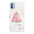For Motorola Moto G31 / G41 Oil Embossed 3D Drawing Leather Phone Case(Triangular Marble)