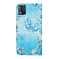 For Motorola Moto E13 Oil Embossed 3D Drawing Leather Phone Case(Blue Butterflies)