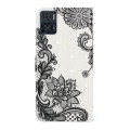 For Motorola Moto E22 Oil Embossed 3D Drawing Leather Phone Case(Lace Flower)