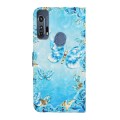 For Motorola Edge+ Oil Embossed 3D Drawing Leather Phone Case(Blue Butterflies)