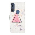 For Motorola Edge+ Oil Embossed 3D Drawing Leather Phone Case(Triangular Marble)
