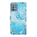 For Motorola Moto G10 / G20 / G30 Oil Embossed 3D Drawing Leather Phone Case(Blue Butterflies)