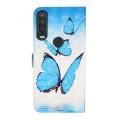 For Motorola One Action Oil Embossed 3D Drawing Leather Phone Case(3 Butterflies)