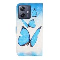 For Motorola Moto G14 4G Oil Embossed 3D Drawing Leather Phone Case(3 Butterflies)