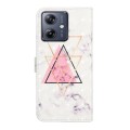 For Motorola Moto G14 4G Oil Embossed 3D Drawing Leather Phone Case(Triangular Marble)