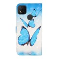 For Xiaomi Redmi 9C Oil Embossed 3D Drawing Leather Phone Case(3 Butterflies)