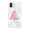 For Xiaomi Redmi A1 Oil Embossed 3D Drawing Leather Phone Case(Triangular Marble)