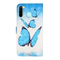 For Xiaomi Redmi Note 8T Oil Embossed 3D Drawing Leather Phone Case(3 Butterflies)