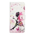 For Xiaomi Redmi Note 9 / 9T Oil Embossed 3D Drawing Leather Phone Case(Flower Fairy)