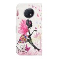 For Xiaomi Redmi Note 9 / 9T Oil Embossed 3D Drawing Leather Phone Case(Flower Fairy)