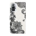 For Xiaomi Redmi Note 10 Pro Oil Embossed 3D Drawing Leather Phone Case(Lace Flower)