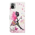 For Xiaomi Redmi Note 10 / 10S Oil Embossed 3D Drawing Leather Phone Case(Flower Fairy)