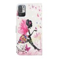 For Xiaomi Redmi Note 10 4G Oil Embossed 3D Drawing Leather Phone Case(Flower Fairy)